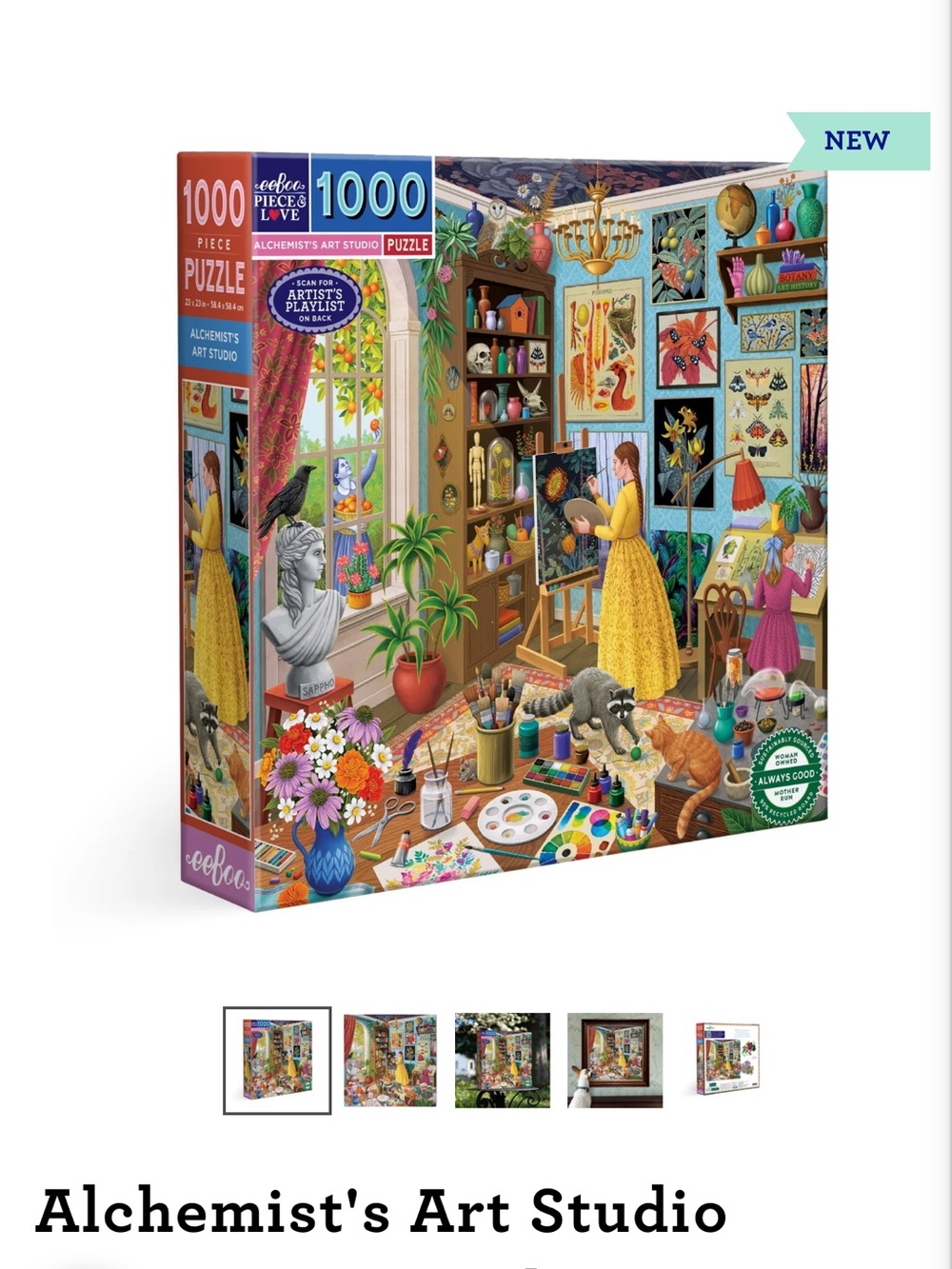 eeBoo Alchemist's Art Studio 1000-Piece Puzzle